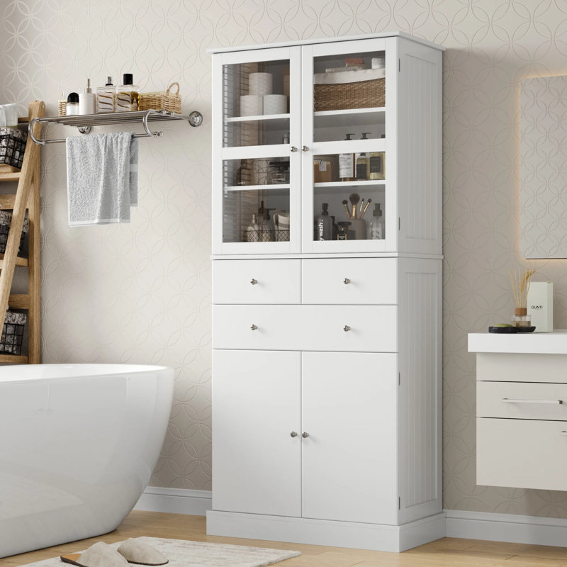 Red Barrel Studio® 70.9" Freestanding 3 Drawers Bathroom Storage ...